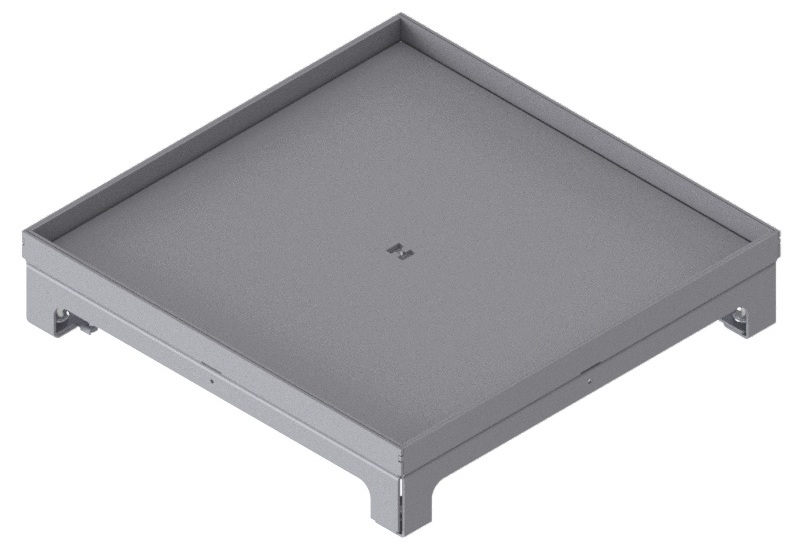 Produktbild UBD 320 319  -  Unterflur-Bodendose UBD 320 inkl. Blinddeckel mit Kante, geschlossen, und 15mm Vertiefung